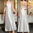thumbnail image 5 of Horkkom Nightgowns for Women Camisole Maxi Nightdress Floral Halter Long Silky Nightgowns Lounge Satin Pajama Slip Dress, 5 of 10