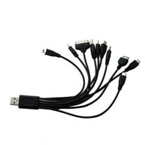 Clearance! Black Portable USB 10 in 1 Charge Cables Multi Charger C0T2