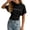 00$-Black208, variant on Hiijoy Girls Black Tee Shirt Fashion Ruched Short Sleeves Round Neck Tshirt, Sizes 3-14