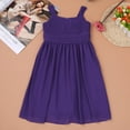 thumbnail image 4 of iEFiEL Kids Girls Sleeveless Chiffon Wedding Bridesmaid Dress Pleated Flower Girls Formal Dress Purple 10, 4 of 7