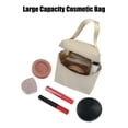 thumbnail image 5 of Unique Bargains Floral Makeup Bag Zipper Flower Cosmetic Pouch Beige, 5 of 7