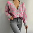 thumbnail image 2 of Buigttklop Sweater for Women,Womens Cardigan Knit Cardigan Sweaters Long Sleeve V Neck Leopard Casual Open Front Button Down Cardigan S-Xl, 2 of 5
