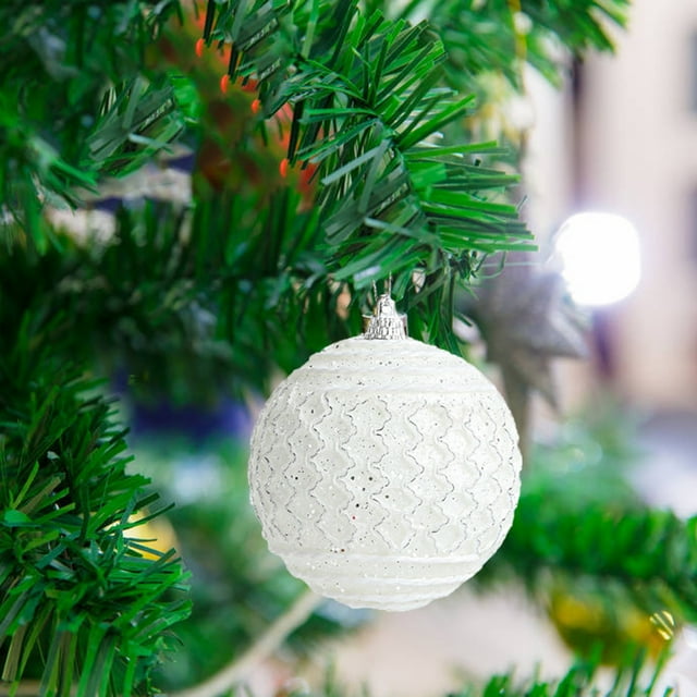 Christmas 8cm Christmas Tree Foam Pendant Christmas Decorations Pearl Hanging Colored