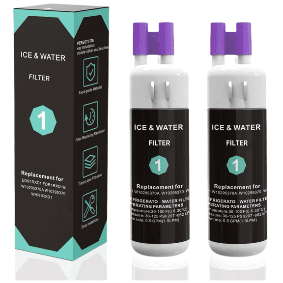 EDR1RXD1 Water Filter 1 Compatible with WHR1RXD1 W10295370A 9081 9930 469081 469930 P5WB2L,2 Pack