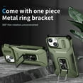 thumbnail image 2 of Allytech Shockproof Back Case for Apple iPhone 14, Military Grade Protective With Ring Holder Stand Compatible with Car Mount Anti-slip Hybrid Rugged Bumper Phone Cover for Men Boys -Darkgreen, 2 of 8