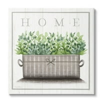 Stupell Industries Country Home Potted Plant Rustic Pattern Sign Canvas Wall Art, 36 x 36, Design by Elizabeth Tyndall
