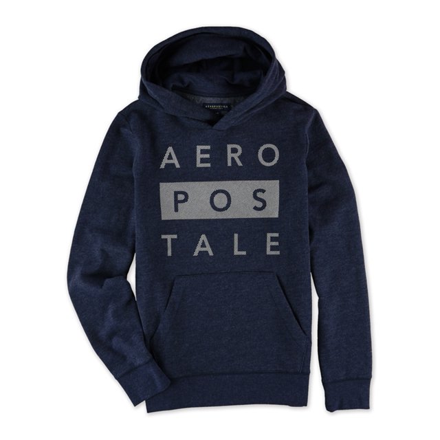 Sudadera con capucha Aeropostale logotipo Diagonal hombre azul mediana Sudadera