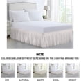 thumbnail image 2 of SGI bedding 15 inch Drop Wraparound Bed Skirt Queen Size - No Lifting Required, Adjustable Easy Fit Elastic Strap, Classic Gathered Styling Dust Ruffle, Fade Resistant -Light Grey, 2 of 7