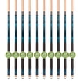 thumbnail image 3 of Lot de 10 Queues de Billard ASKA L2 Bleues, Longueur Standard 58 Pouces, Tige Canadian Maple, Embout Rigide 13 mm, Poids Mixtes, 3 of 6