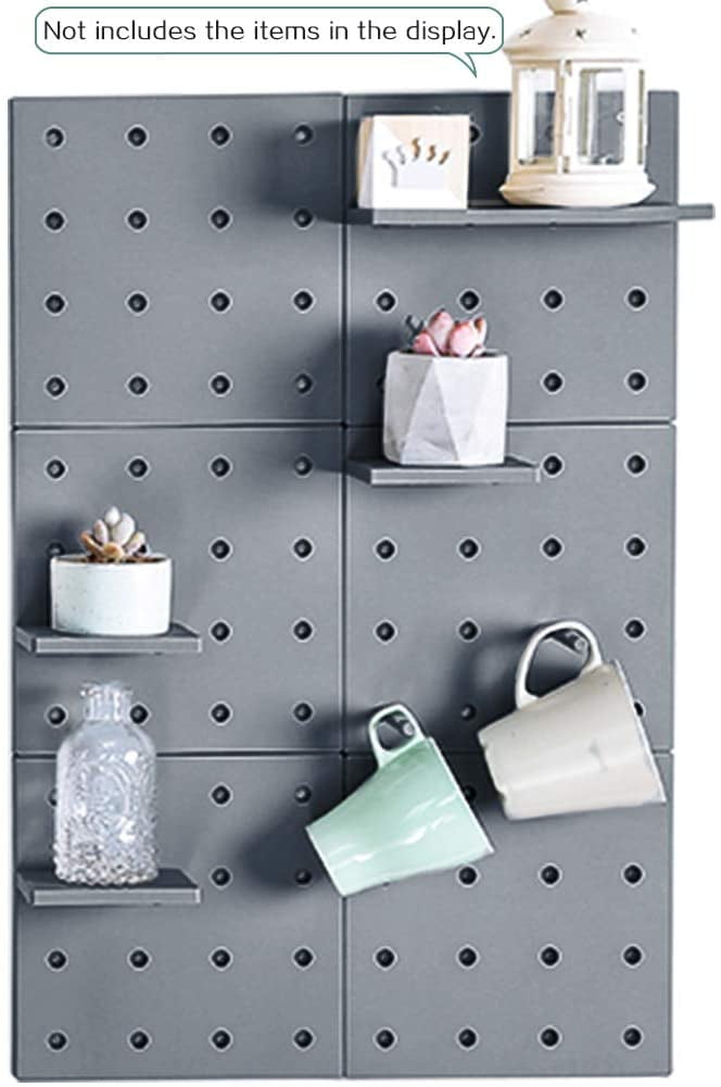 Creation Core Self Adhesive Pegboard with 12 Floating Shelves & 36 Pegs