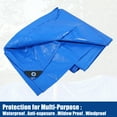 thumbnail image 2 of Motoforti Waterproof Tarp 10 x 20ft Sun Blocking Protective Cover for Camping Tarps Tent Boat RV Blue Orange, 2 of 7