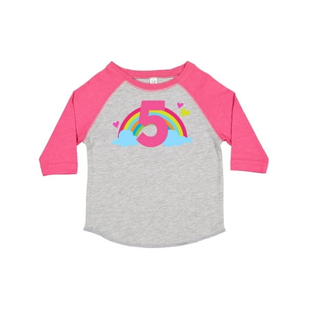 

Inktastic 5th Birthday Rainbow Gift Toddler Boy or Toddler Girl T-Shirt