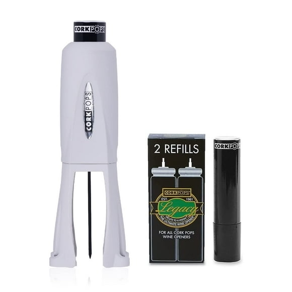 Sacacorchos Cork Pops Legacy con Cortador de 4 Cuchillas en Gris