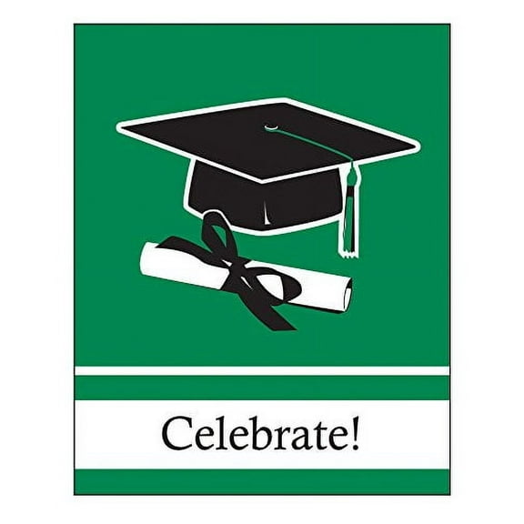 Graduation School Colors Green Invitations 25 Per Pack