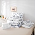 thumbnail image 6 of jejeloiu Sea Animal Sketch 7-Piece Twin Bedding Sets Kids,Ocean Animal Seahorse Jellyfish Bedding Comforter Set,Reversible, 6 of 7