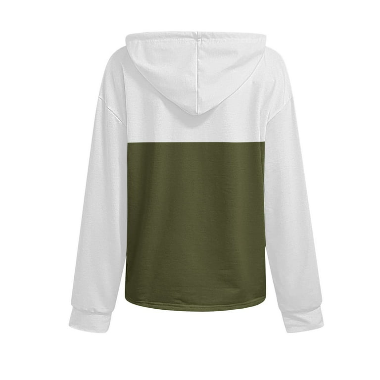 HAPIMO Sales Womens Sweatshirt Long Sleeve Button V-Neck Pullover