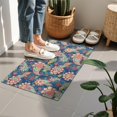 thumbnail image 4 of Bohemian Retro Floral Non-Slip Entryway Door Mat,Boho Indoor Decor Durable Low Plush Door Mat,Washable Welcome Rug for Patio Hallway Home Decor 16x24 Inches, 4 of 7