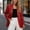 Red, variant on Women's Faux Leather Blazer Oversized Bomber Winter Coat Motocycle Button Down Fall Jackets with Pockets White