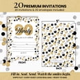 thumbnail image 6 of 90th Birthday Party Invitations – Gold & Silver Confetti Design, Fill-In Cards with Envelopes, 5x7 Size, Set of 20, 6 of 9
