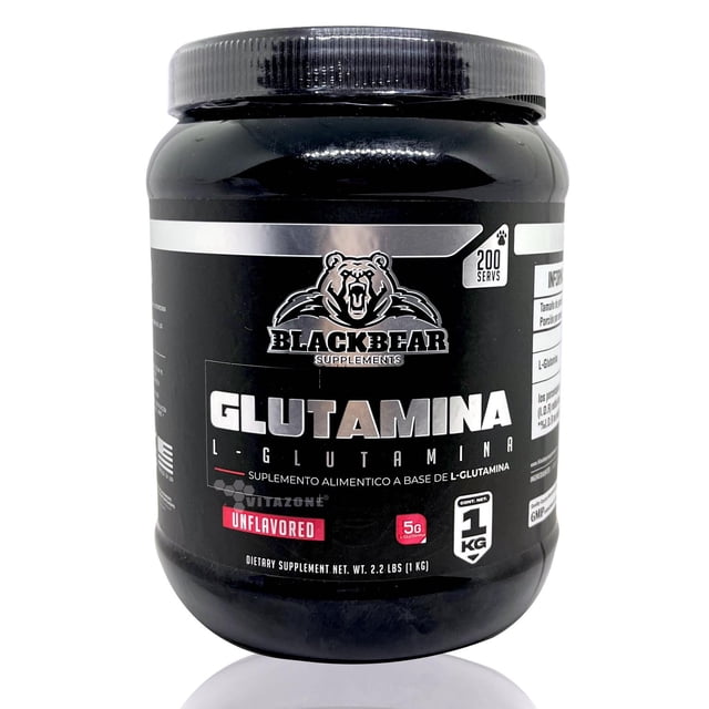 Glutamina 1 kg Sin sabor 200 serv The Blackbear Postentreno