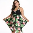 thumbnail image 3 of Maillot de Bain Tankini 2 Pcs à Fleurs pour Femmes Grande Taille 2X-6X, 3 of 6