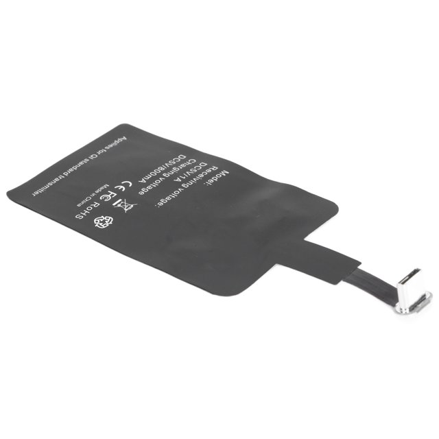 Qi Type C Wireless Charging Receiver, Micro USB Type C Universal Fast Wireless Charger Durable Excellent Portable Lightweight For Phones