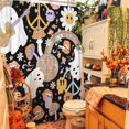 thumbnail image 2 of Halloween Shower Curtain for Bathroom,Fall Ghost Mushroom Sunflower Shower Curtains with Hooks,Farmhouse Colorful Polyester Fabric Shower Curtains Machine Washable Waterproof Bath Decor 72" x 72", 2 of 6