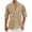 Khaki, variant on ZCFZJW Button Down Linen Shirts for Men Casual Solid Color Big and Tall Long Sleeve Regular Fit Cotton Beach Vacation T Shirt Tops Dark Blue L