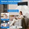 thumbnail image 2 of Giantex 22000 BTU Mini Split Air Conditioner & Heater, Wall Mounted Ductless AC Unit w/Charged Inverter Heat Pump System, Black, 2 of 9
