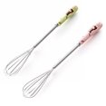 thumbnail image 2 of SPRING PARK Stainless Steel Egg Whisk Mixer, Hand Push Blender Stirrer, Versatile Tool for Egg Beater, Milk Frother, Kitchen Utensil for Blending, Whisking, 2 of 7