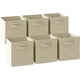 thumbnail image 1 of Cubos de almacenamiento de tela para organizador de cubos – Paquete de 6 contenedores de almacenamiento beige texturizados resistentes – Cubo de almacenamiento de 13 pulgadas para uso como caja de alm, 1 of 1