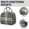 thumbnail image 6 of Reusable Plaid Lnsulated Lunch Bag for Women & Men-Leakproof Water-Resistant Cooler Tote,Large Capacity(10.6x8.7x6.3in)for Work,Office,Travel,Picnic,Beach., 6 of 7