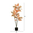thumbnail image 7 of Nearly Natural Sumac Artificial Potted Tree - 4' - Orange and Green, 7 of 7