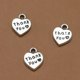 thumbnail image 3 of 20PCS Thank You Lettering Charm Alloy Heart Shape Thankful Words Pendants Charms DIY Jewelry Making Accessory for Necklace Bracelet (Antique Silver), 3 of 3