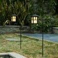 thumbnail image 6 of Luxen Home Set of 2 Pagoda Solar Lanterns with Metal Shepherd Hooks, 6 of 9