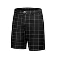 thumbnail image 1 of Pantalones cortos ajustados Lars Amadeus de verano cuadros Negro 40, 1 of 6