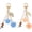 Blue/Light Pink, variant on Flower Charm Keychain, Cute Resin Rose Pendant Keychains Tassel Pearl Chain Keyring with Jewelry Box Light Pink 3.54 inch