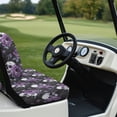 thumbnail image 6 of Pzuqiu Purple Rose Skull Design Golf Cart Front Seat Cover Kit Easy to Install, Washable Golf Cart Seat Covers Fit for Ezgo, 6 of 10