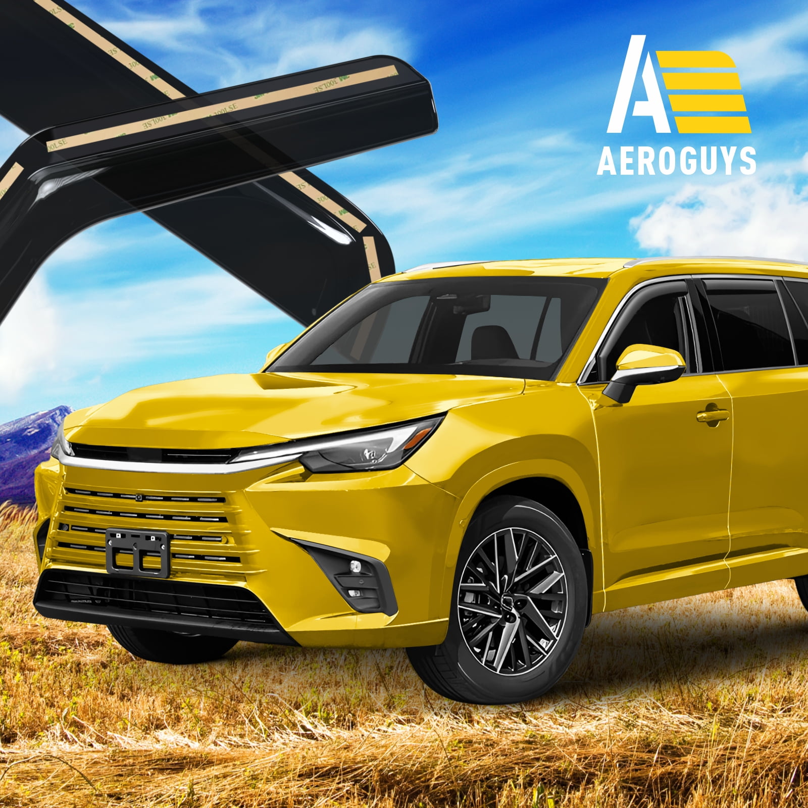 AEROGUYS Extra Durable Window Deflectors In-Channel Window Visors Rain Guards Fit for Lexus TX 2024-2026, Sun Visors, Wind Vent Visors, vent shades, Exterior Car Accessories - 4 pcs. AG0692