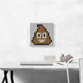 thumbnail image 2 of ARTCANVAS Poop Emoticon Pile of Poo Jewel Pixel Canvas Art Print - Size: 12" x 12" (0.75" Deep), 2 of 9