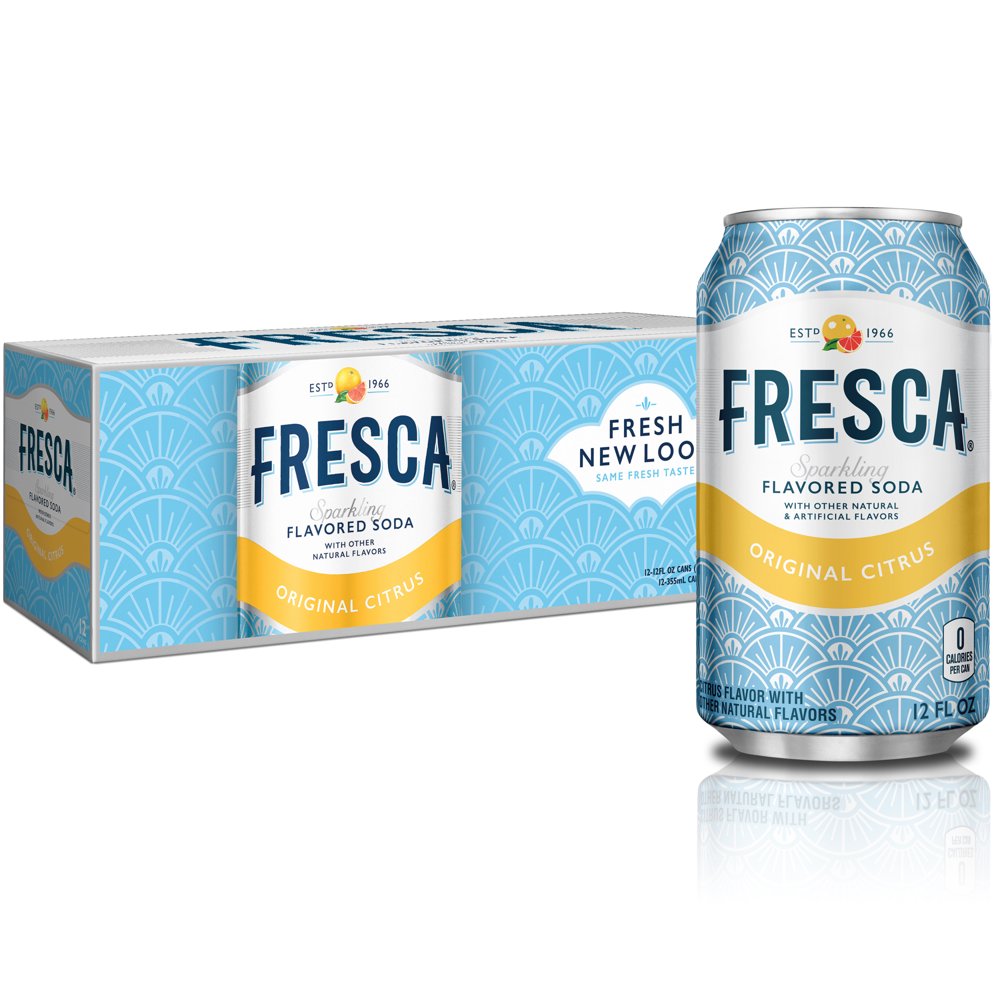 Fresca Original Citrus Soda Sparkling Flavored Soda Pop Soft Drink Zero