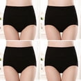 thumbnail image 2 of Women's Cotton Underwear Soft Breathable High Waisted Panties for Women 4-Pack, 2 of 4