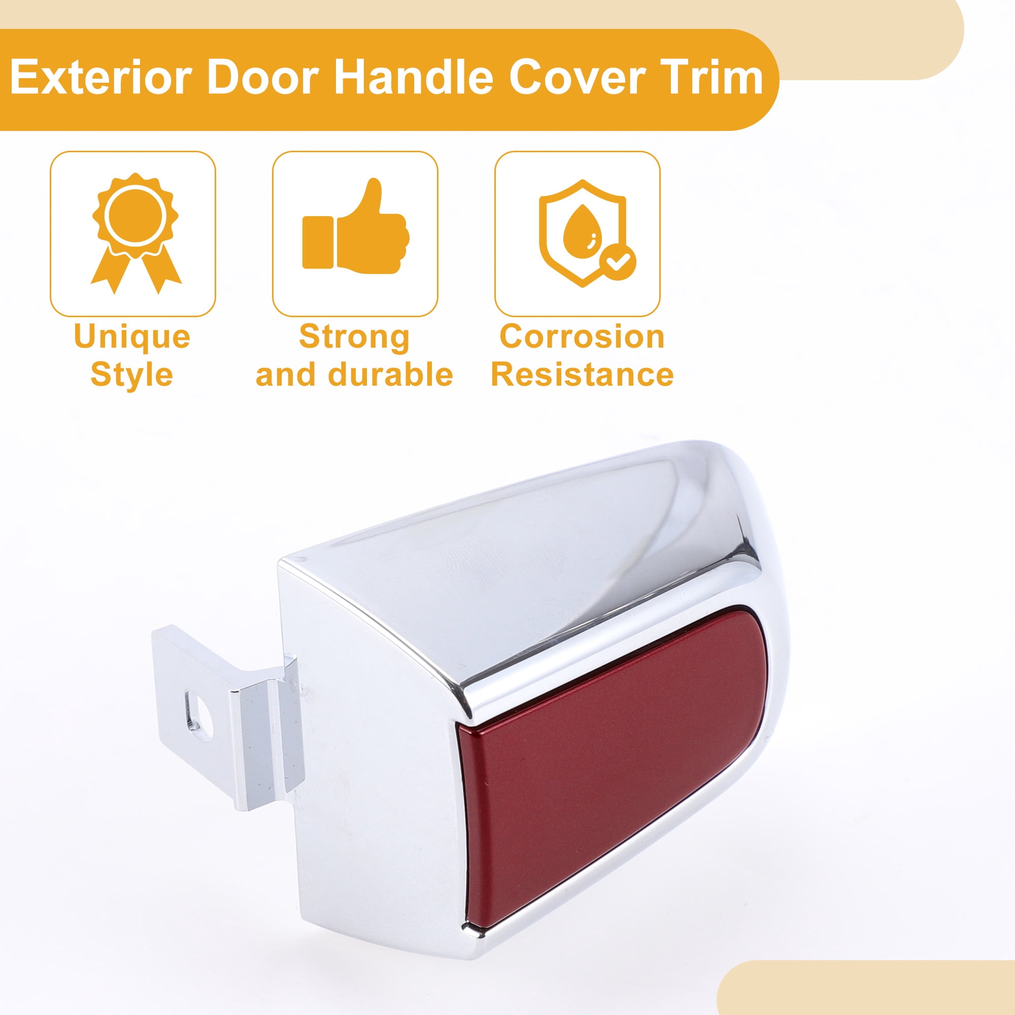 Unique Bargains Car Door Handle Cover Red for Chevrolet Malibu 2016-2018