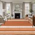 thumbnail image 2 of Vintage Burnt Orange Striped Area Rug 5x7 Washable Rug Non Slip Farmhouse Modern Stripes Boho Large Area Rug Soft Stainresistant Indoor Floor Carpet for Living Room Bedroom Office Dining Room Nursery, 2 of 9