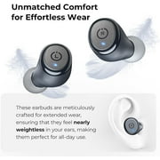 TOZO T10 Earbuds Wireless Bluetooth Headphones, 55H, Stereo Bass, App Customize 32 EQ, Wireless Charge, IPX8 Waterproof, 100+ White Noise Tracks, Ergonomic Design, Blue