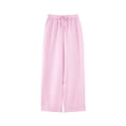 thumbnail image 6 of Women's Striped 2 Piece Set, V Neck Sleeveless Tie Vest Lightweight Striped Tie Front Wide Leg Pants Set Summer Wear Tie Front Tank Tops Wide Leg Pants Sets, Pink L, 6 of 8