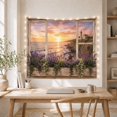 thumbnail image 5 of Lighthouse above Sunset Waters with Lavender Window Box, Tranquil Coastal for Ocean Lovers, Nature Inspired Decor, Housewarming Gift, Tapestry Wall Hanging for Bedroom and Den, 5 of 7