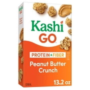 Kashi GO Breakfast Cereal, Fiber Cereal, Family Breakfast, Peanut Butter Crunch, 13.2oz Box (1 Box)