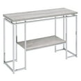 thumbnail image 6 of 47.5'' Natural Oak and Chrome Sofa Entryway Console Table, 6 of 6