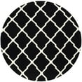 thumbnail image 4 of SAFAVIEH Dhurrie Tabitha Geometric Moroccan Wool Area Rug, Black/Ivory, 3' x 5', 4 of 9